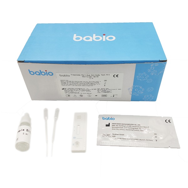 Kit de prueba de anticuerpos contra Treponema Pallidum (oro coloidal)